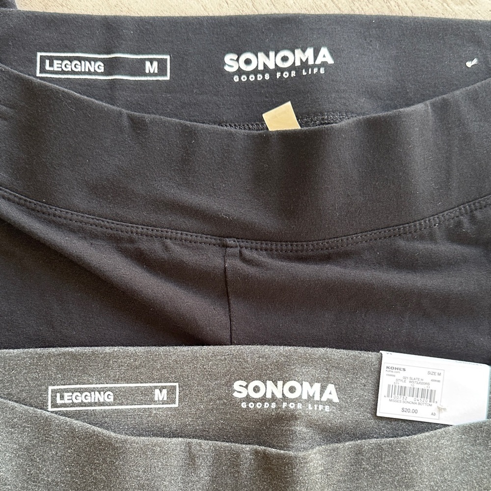 Set of 2 Sonoma Charcoal and Jet Black Leggings - Picture 4 of 7